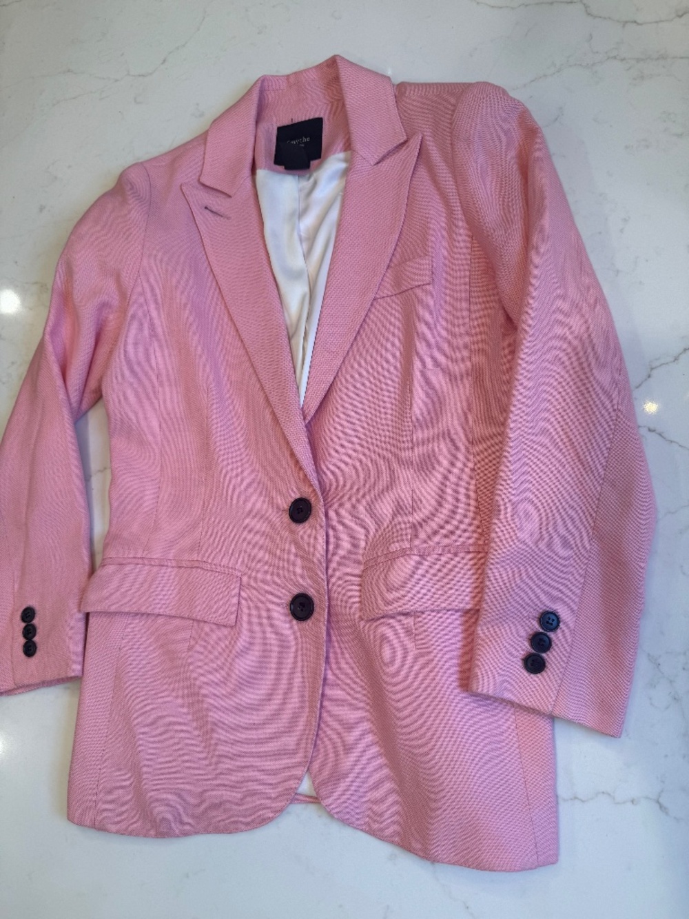 SMYTHE Pink Tailored Blazer Jacket Size 6 Petite Classic Luxury